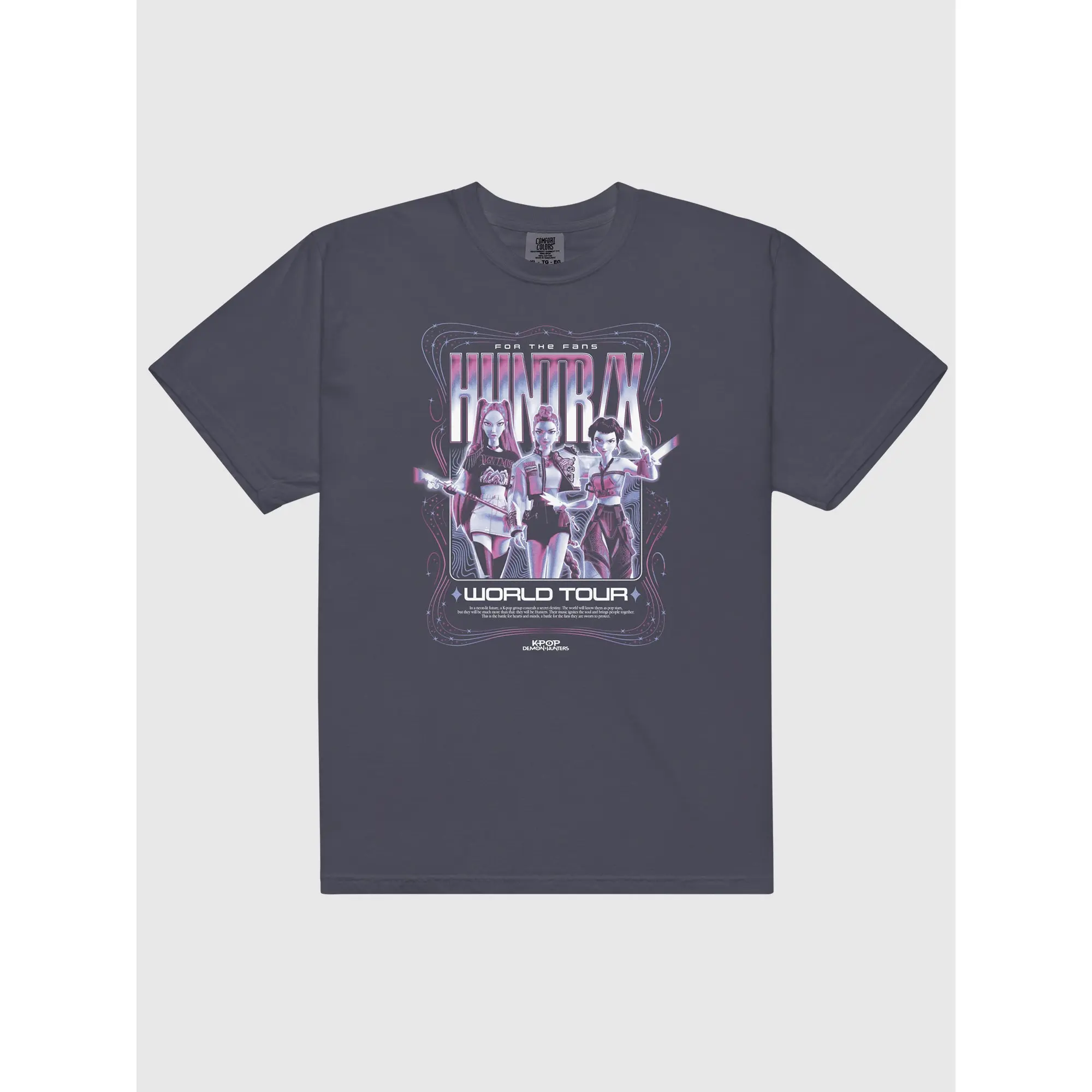 KPop Demon Hunters Comfort Colors T-Shirt HUNTR/X World Tour / TikTok Shop Exclusive