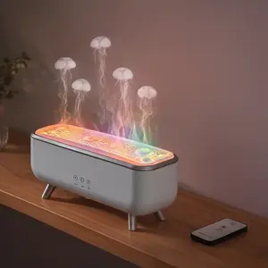 2026 New USB Humidifier Aroma Diffuser - Stylish Jellyfish Steam Design, 7-Color Ambient Light, Music-Synced Jellyfish Movement, Silent Operation, Home Ambiance Use, Decorative Gift
