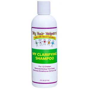 MY HAIR HELPERS NATURAL LICE REMOVAL My Clarifying Shampoo for Head Lice and Scalp Buildup 8oz Gentle Anionic Non-Ionic Blend for 1-2 Children Conditioner Haircare