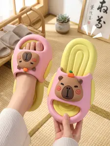 Summer New Kids Capybara Slippers, Unisex Indoor Outdoor Cool Sandals, Cute Animal Pattern, Eva Material, Less Than Ankle Height