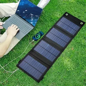 Portable Solar Panel, Foldable Solar Panel, Outdoor Waterproof Solar Panel, USB Output Solar Panel for Outdoor Travel & Camping