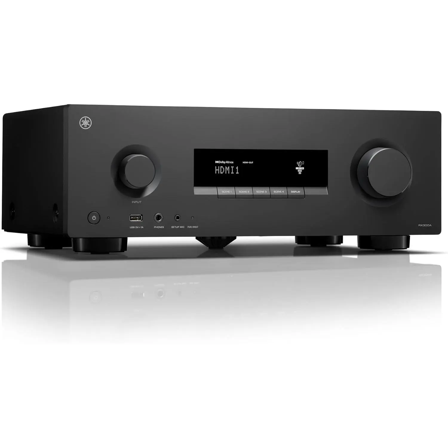 Yamaha RX300A 5.2-Channel Home Theater AV Receiver with Dolby Atmos, 4K120/8K HDMI and Bluetooth Multipoint (Black)