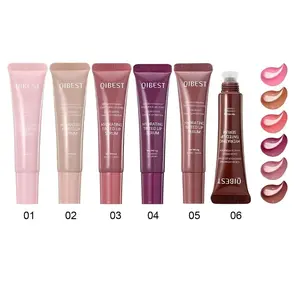 QIBEST Single Pack Lip Gloss Set 6PCS Hydrating Long-Lasting Shine Lightweight Moisturizing Liquid Lipstick for Women Girls 6 Colors Watery Crystal Jelly Lip Oil Balm - Makeup, Cosmetic