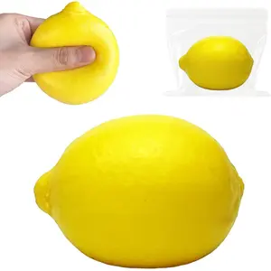 ZTATU Fruit Taba Squishy Fidget Toys for Kids - Realistic Lemon Stress Balls for Adults & Kids Fairly soft Sensory Squish Ball - Stress Relief Toy for Office - Birthday, Christmas, Easter Party Favors