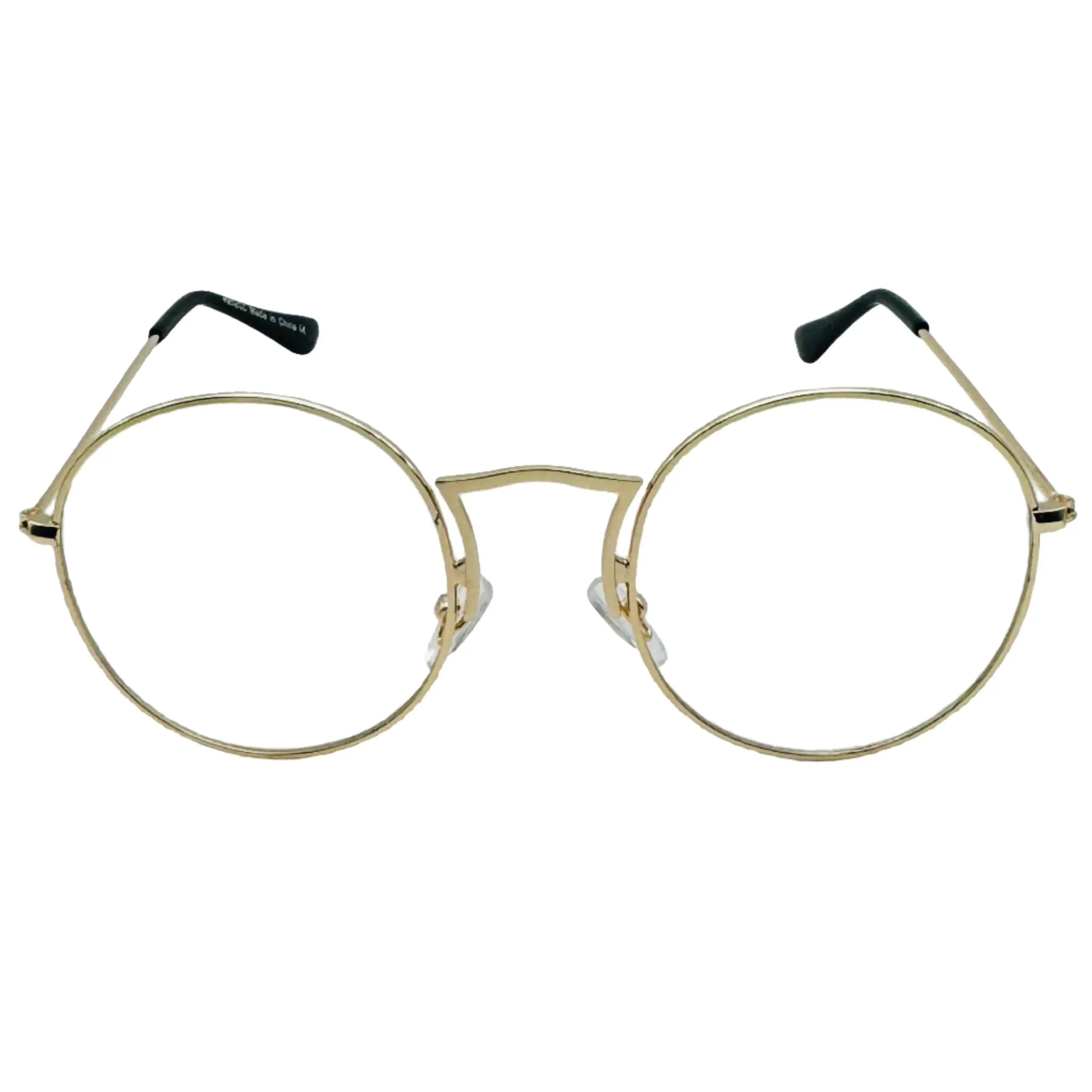 9132 (C) | Unique Bridge Clear Lens Circle Glasses Non-Prescription