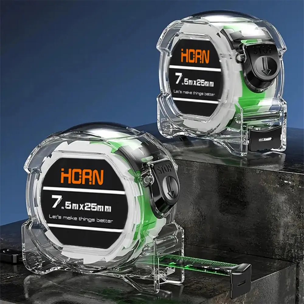 Self Locking Fluorescent Steel Tape Measure, Durable Tape Measure, 1 Count Household Meter Measure, High-precision Wear-resistant & Anti Drop Ruler, Tool