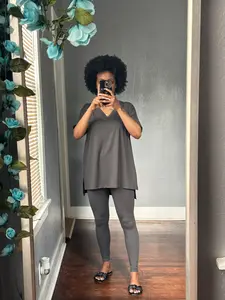 CATE Microfiber Legging Set-Grey