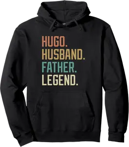 Hugo Husband Father Legend Father's Day Retro Pullover Hoodie - Karenlyn Shop 32B0BD5W8WC1