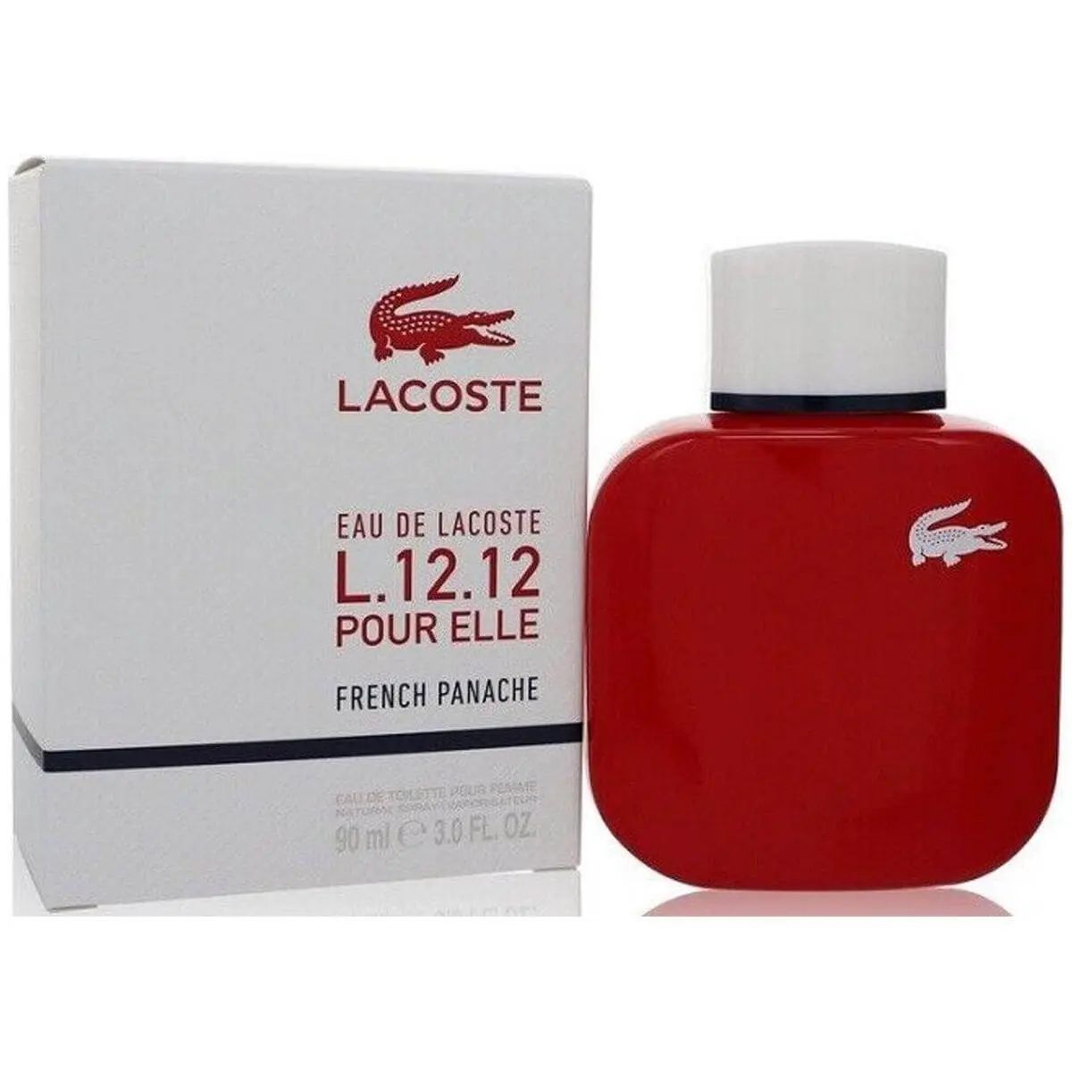 LACOSTE L.12.12 Pour Elle French Panache Eau de Parfum, Aromatic Floral Perfume for Women with Musk & Rose Notes, A Daily Wear Signature Scent, 3.0 fl oz, Aromatic Floral Fragrance, Floral Scent Perfume