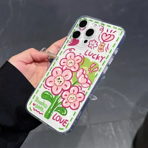 Phone Case - 1 piece transparent angel eye phone case, with flowers, compatible with iPhone 17, iPhone 16, iPhone 15, iPhone 13, iPhone 14, iPhone 12, iPhone 11 Pro Max, Air 15, 16 Plus protective case