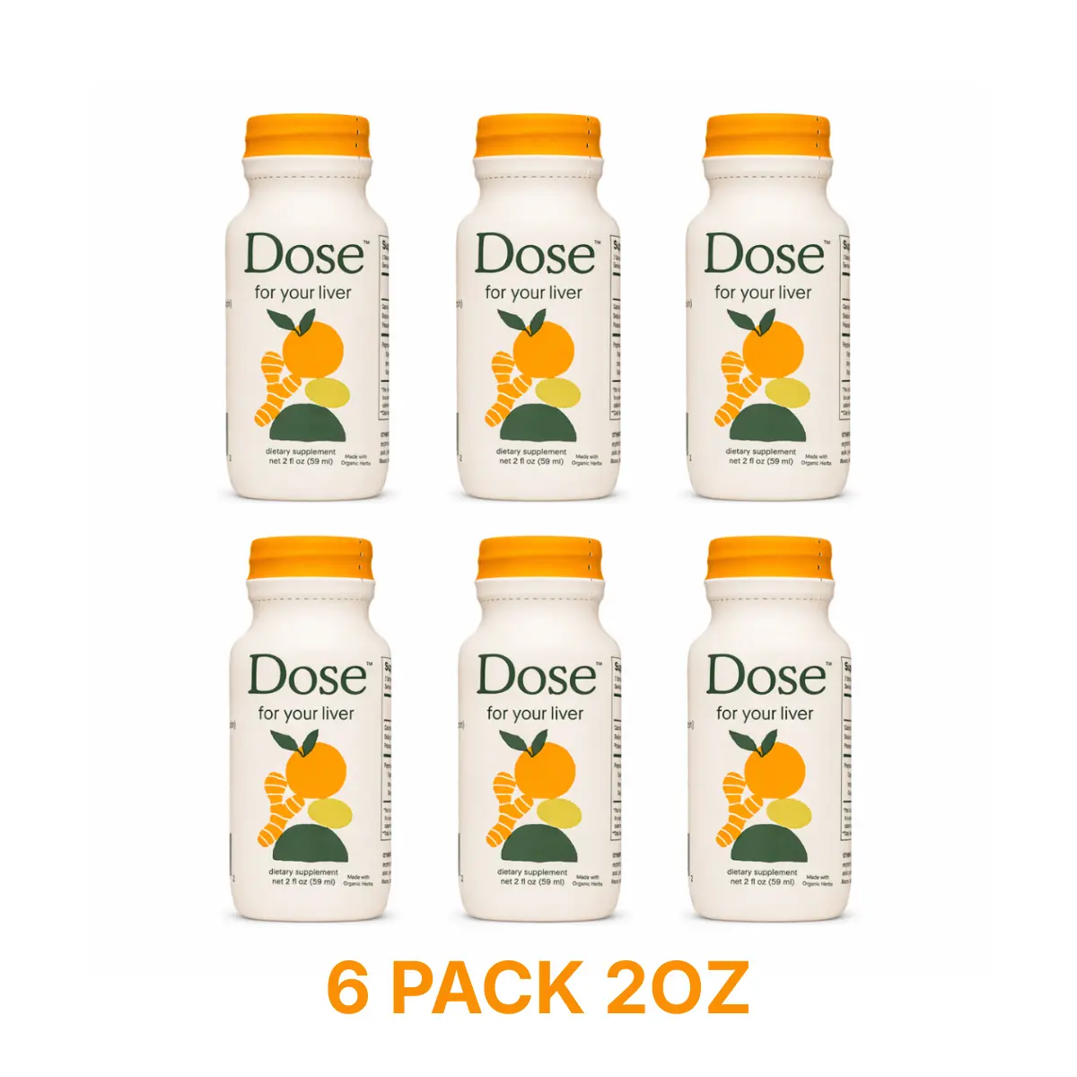 Dose For Your Liver 2oz Shots 6 Pack – Liver Detox & Cleanse Support with Turmeric, Milk Thistle, Ginger & Dandelion, Daily Digestive Health & Energy Boost, Reduce Bloating, Convenient Ready-to-Drink Liquid Supplement for Adults USA