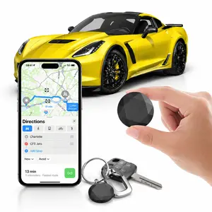 [Summervibes] Tukio Tx03 GPS Tracker (iOS Only) for Cars & Pets -Mini Clear Design, Weatherproof Case, Anti-Lost Device, Works with Apple Find My (iOS Only), No Monthly Fees, IP67 Waterproof, Replaceable Battery Remote Bluetooth Protection
