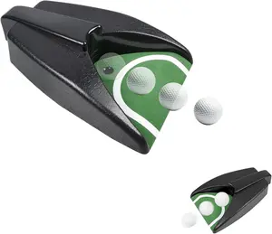 QPPKII Compact Indoor/Outdoor Golf Ball Return Putting Unit - Automatic Return Machine, Stable Hold Putting Hole, Battery-Powered Practice Tool, Suitable for Home, Office Use