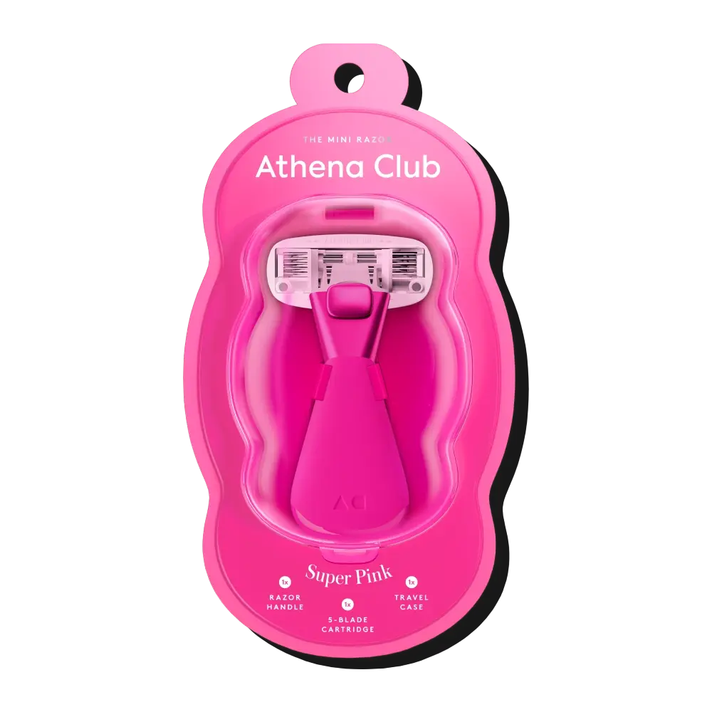 Athena Club The Mini Razor - Compact, Lightweight, Ideal for Everyday Us, Perfect for Travel, Pink
