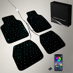 Starlight Waterproof Car Floor Mats 4PC 100+ Colors USB Universal Fit with RGB Lighting Extended Cab cargo