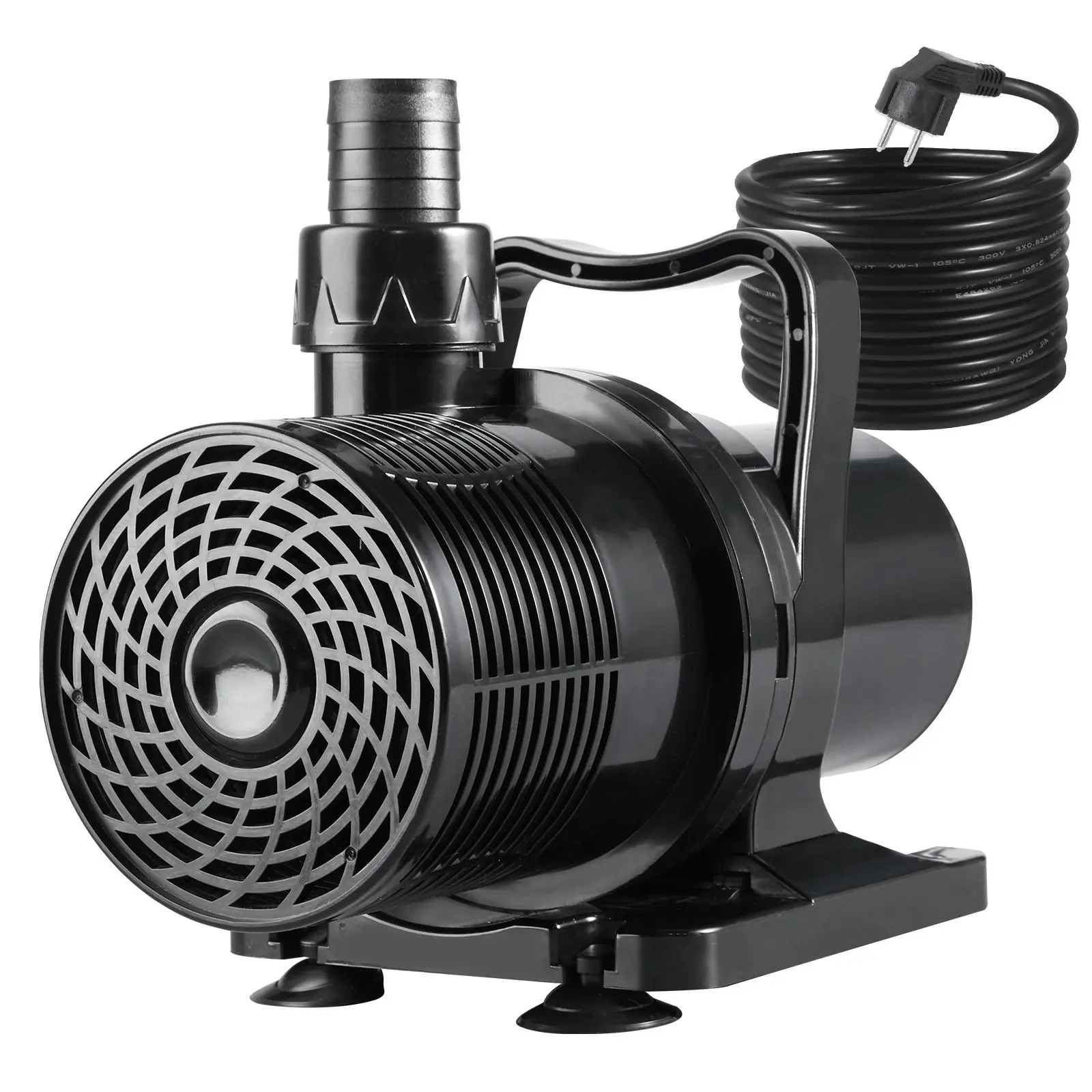 130W/150W Submersible Water Pump with 33ft High Lift, 4227GPH Ultra Quiet Pond Pump for Waterfalls & Aquariums, IPX8 Waterproof Fountain Pump with 180° Adjustable Outlet, High Pressure for Hydroponics & Fish Tanks, 16ft Long Power Cord