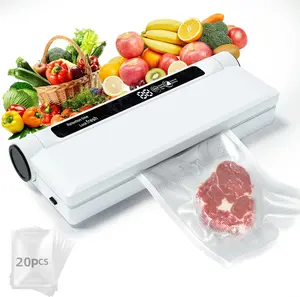 Vacuum Sealer Machine For Food Preservation, Food Sealer For Freshness Storage, 60kpa Compact Vacuum Sealing Machine, Digital Countdown Timer