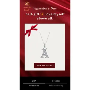 "👑 Customize Your Initial!Crown + Letter Pendant in S925 Silver – Paved with Moissanite, Bold & Unisex Hip-Hop Style💎 Flex Your Name in SPARKLE!#LetterNecklace#HipHopJewelry#MoissanitePendant#TikTokCustomFinds"