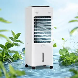 Portable Air Cooler Fan - 3.5Gal Ventless Humidifier Cooler with 2 Reusable Ice Boxes, Wireless Remote, 9H Programmable Timer, 110° Oscillation, 3 Cooling Modes, 4 Speed Levels for Home, Workshop
