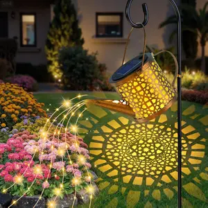 Solar Watering Can Lights Waterproof, Solar Lights Outdoor Decorative Garden Decor Metal Hanging Lights for Outside Patio Pathway Yard, Christmas Birthday Gardening Gifts
