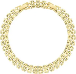 XINCY Handwoven double-layer Cuban link anklet, hip-hop wide chain, versatile for summer beach, customizable length