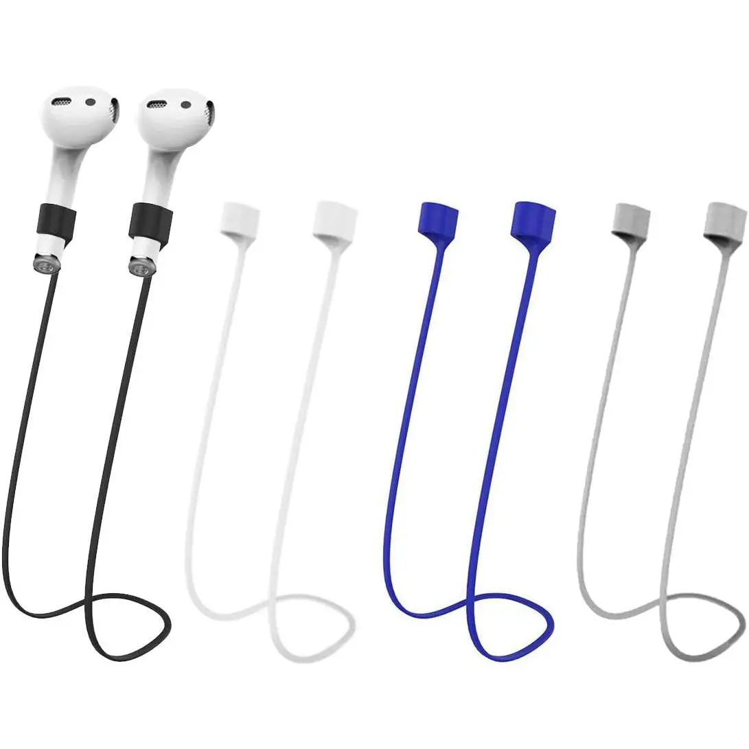 Magnetic Anti-Lost Straps for AirPods Wireless Earbuds - Colorful Soft Silicone Lightweight Audio Sports Lanyard with Lock Neck Rope Cord