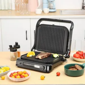 【Summerfinds】VEVOR 7 IN 1 Commercial Electric Griddle,  14.4" 1800W Indoor Countertop Grill, Stainless Steel Restaurant Teppanyaki Grill with Non Stick Iron Cooking Plate, 0-446℉ Adjustable Temp Control 110V