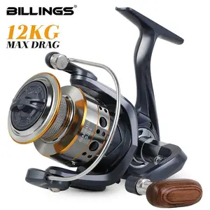 BILLINGS VK1000-7000 Series Spinning Fishing Reel,5.2:1 Gear Ratio,12KG/26LB Max Drag with Foldable Handle,Powerful Fishing Reel for Freshwater & Saltwater Angling,Fishing Accessory,Fishing Supplies