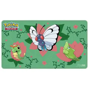 Caterpie Evolutions Stitched Playmat for the Pokémon Trading Card Game
