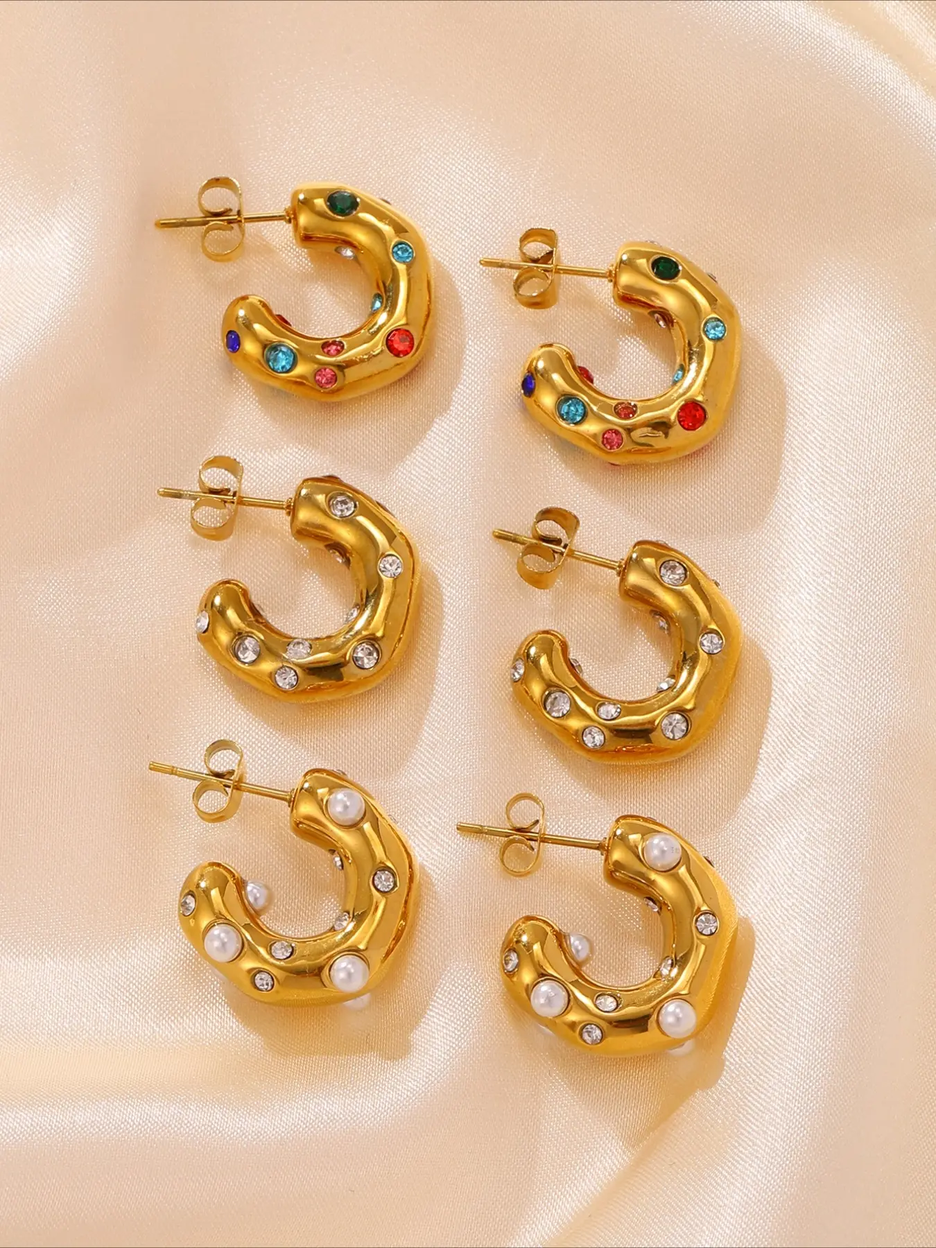 2pcs exquisite and fashionable stainless steel earrings, light luxury, elegant charm, unique style, suitable for various scenarios such as dates, parties, gatherings, and daily commuting. It is a practical and thoughtful gift choice.
