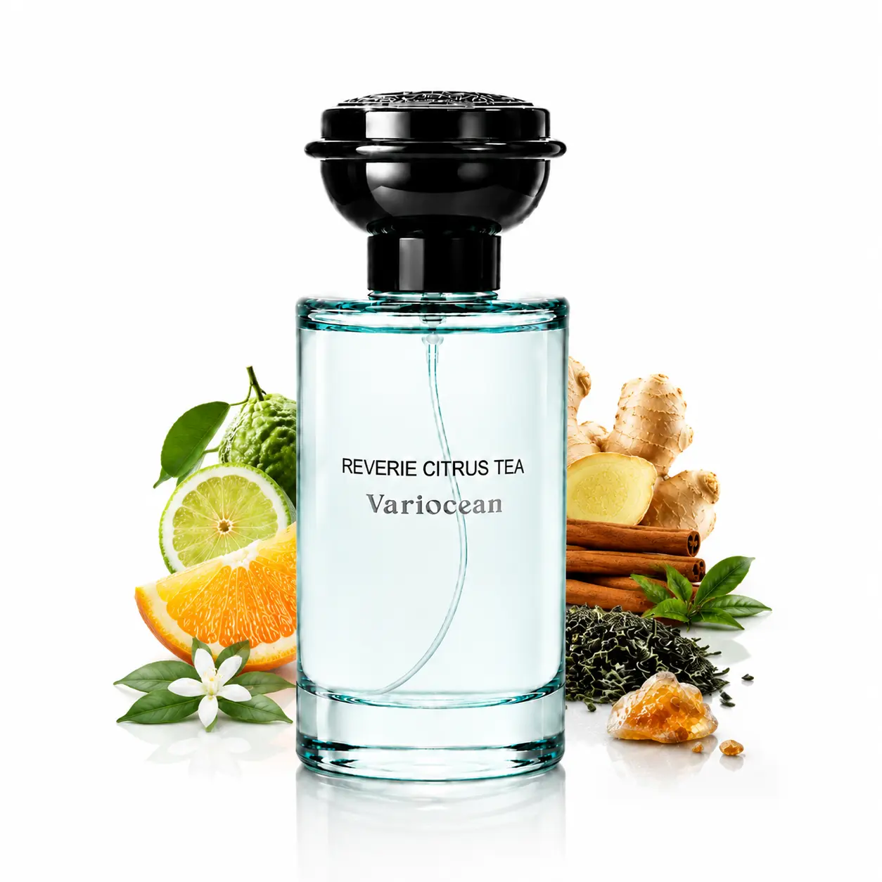 Variocean Long Lasting Men's Fragrance 50ml, Fresh Citrus Woody Perfume with Tea Notes, Luxury Eau de Parfum Scent for Men, Clean Everyday Cologne Gift