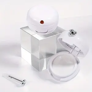 1pc Portable Lip Mask Bottle Empty Bottle Diy Handmade Lip Balm Dispenser Box, Lip Balm Container with Mirror and Applicator