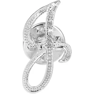 Initial Letter Brooch Pin Small Lapel Pin Tie Tack Name Personalized Gifts for Women Men Silver