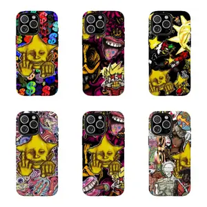 Edgy Streetwear Style Star Face Phone Case,for iPhone 16 15 14 13 12 11 17Pro Max,for Samsung S25 S24 S23 S22 Ultra,Gifts For Fans, Phone Accessories