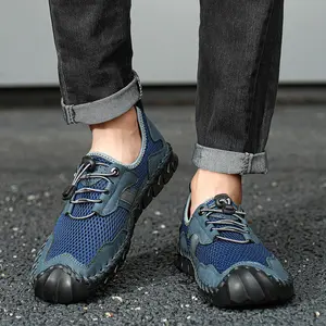 Men's Breathable Hollow Casual Mesh Shoes Sports Mesh Quick-Dry Hiking Mesh Shoes