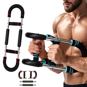 Arm Strength Training , 60-110lb Adjustable Chest Workout Equipment, Men's Arm Strength Trainer, Portable Spring Resistance Power Twister Bar