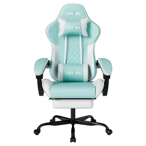 SUIKDA  Office Chair with Footrest, Adjustable Height Gaming Chair, Ergonomic Lumbar Support Office Chair