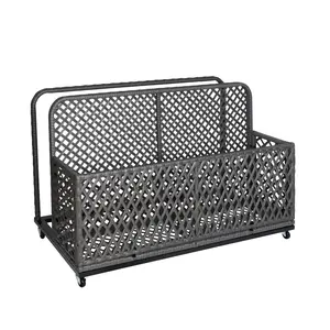 Large Pool Float Storage, Outdoor Poolside Storage Bin for Pool Essentials, Easy-Moving Pool Organizer Cart Ideal for Patio, Backyard and Pool Areas