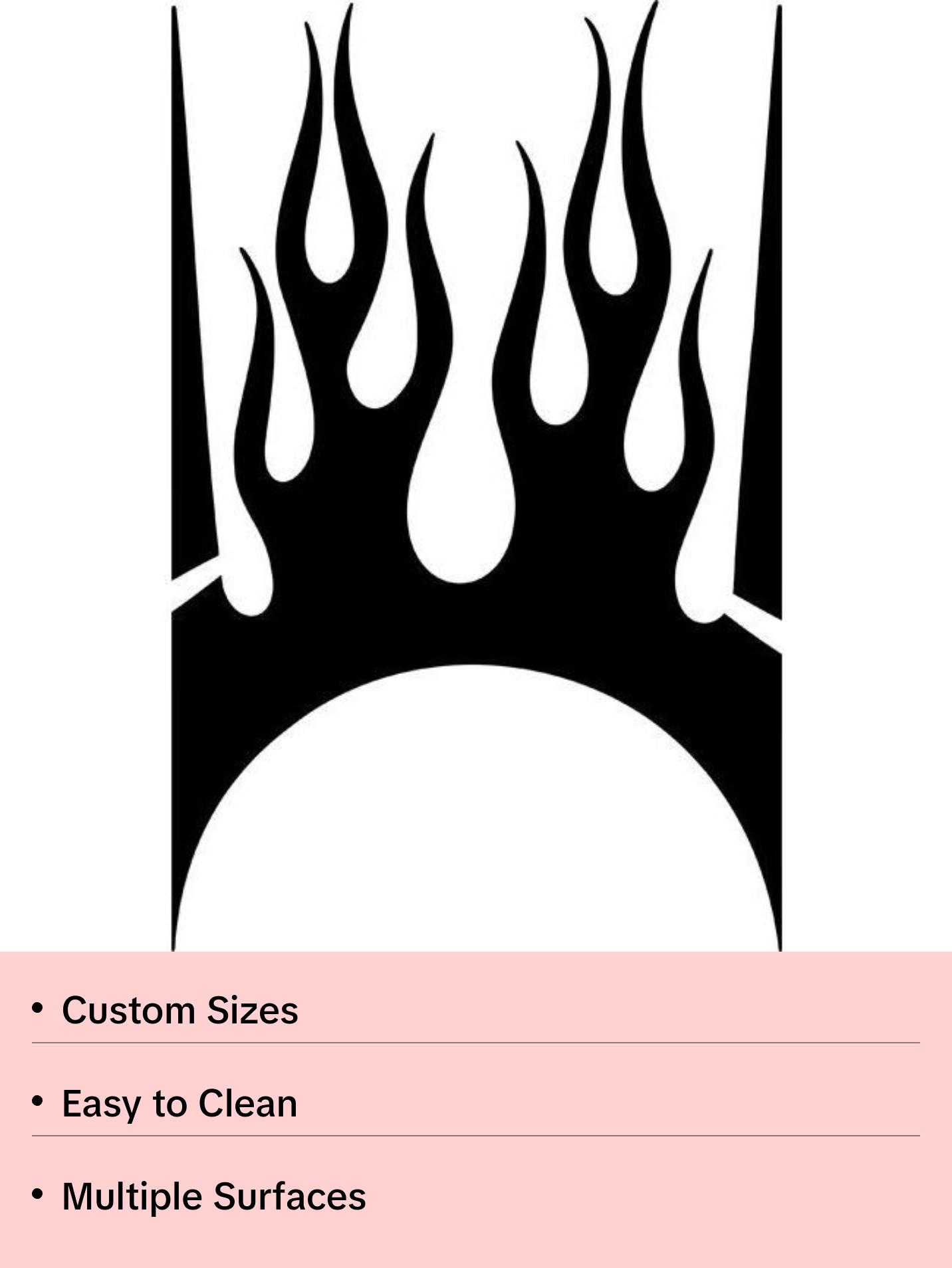 Fireplace Flame Stencil