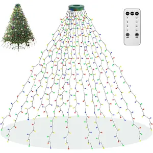 400 LED Christmas Tree Lights, Colorful Christmas Lights with 8 Light Modes and Memory Function, 6.6 Feet x 16 Strand Lights with Timer Function and Remote Control, Suitable for Christmas Decoration, Christmas Tree Decorative Lights, Best Gifts, Home Deco