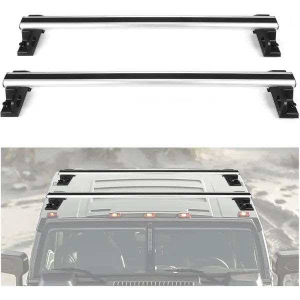 Roof Rack Cross Bars Compatible with 2003-2009 Hummer H2 Luggage Carrier Rack 165 Lbs Durable Aluminum Alloy (1 Pair) Adjustable Roof Rack Truck Rack