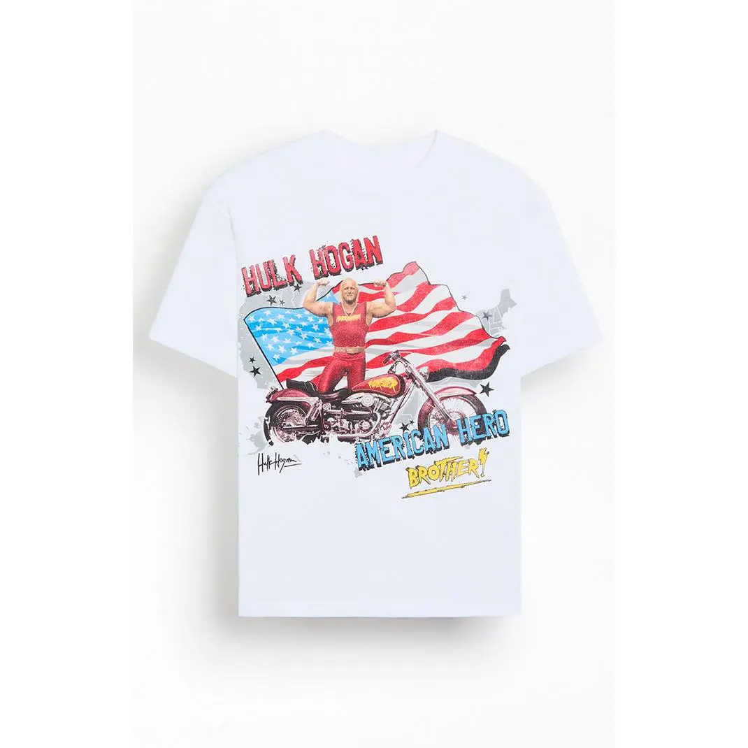 PacSun Men's WWE Hulk American Hero T-Shirt - Multicolor