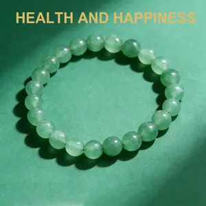 Crystal Bracelet & Aventurine Healing  Crystal Bracelet - Perfect for Men, Women, Couples, and Friends | Ideal for Daily Wear, Meditation, GiftNatural Green