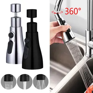 Kitchen Faucet Extender Faucet Attachment Waterfall Kitchen Faucet Universal 360° Rotate Pull Out Kitchen Tap Multi-mode Strong Flushing Booster Kitchen Accessories
