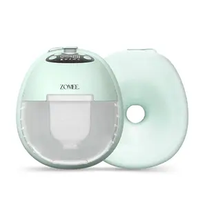 Zomee Mother's Nature W1 Warming Wearable Breast Pump - Hands-Free In-Bra Double Pump with Heated Shields, Hospital-Grade 300mmHg Suction, 4 Modes incl. BioBoost, 12 Levels, 5 Flange Sizes, Whisper-Quiet 46dB, Rechargeable