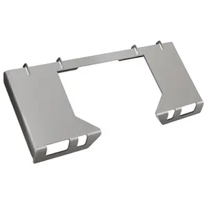 3/8" Thick Quick Tach Cut Out Mount Plate, Steel Skid Steer Quick Tach Attachment Adapter Plate Compatible with Bobcat, Kubota Tractors Heavy Duty