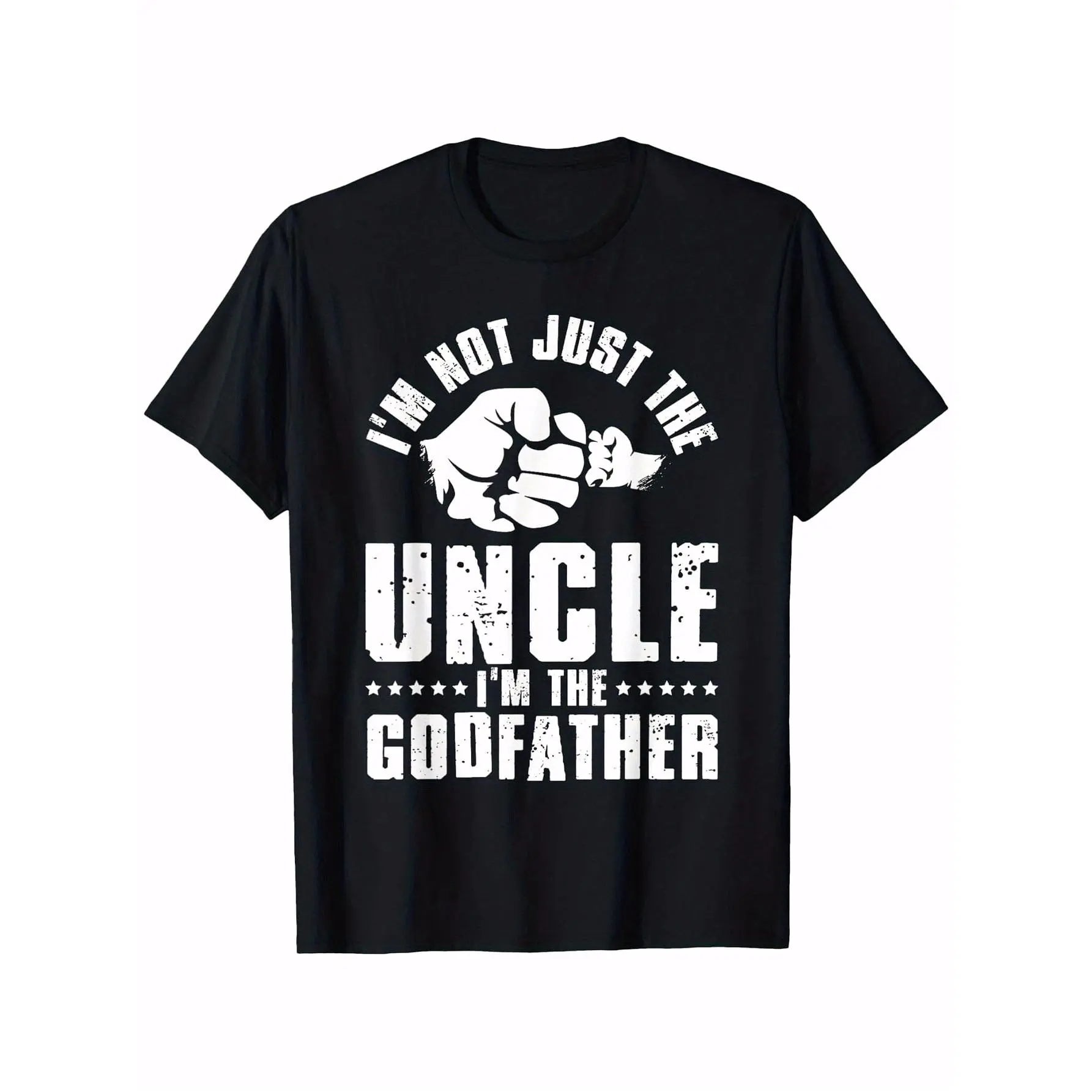 Men's 100% Cotton Comfy Basic Graphic Print Round Neck Short-Sleeve T-Shirt - Slightly Elastic Italian Godfather Theme Mensfashion Top, All-Season Casual Wear (S-XXXL), Godparent Baptism Gift