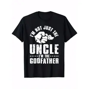 Godparent Godson Goddaughter T-Shirt - 100% Cotton Italian- Godfather Theme Shirt for Men & Women, Slightly Elastic All-Season Casual Wear (S-XXXL) - Godfather Gift for Baptism, Weddings & Family Events
