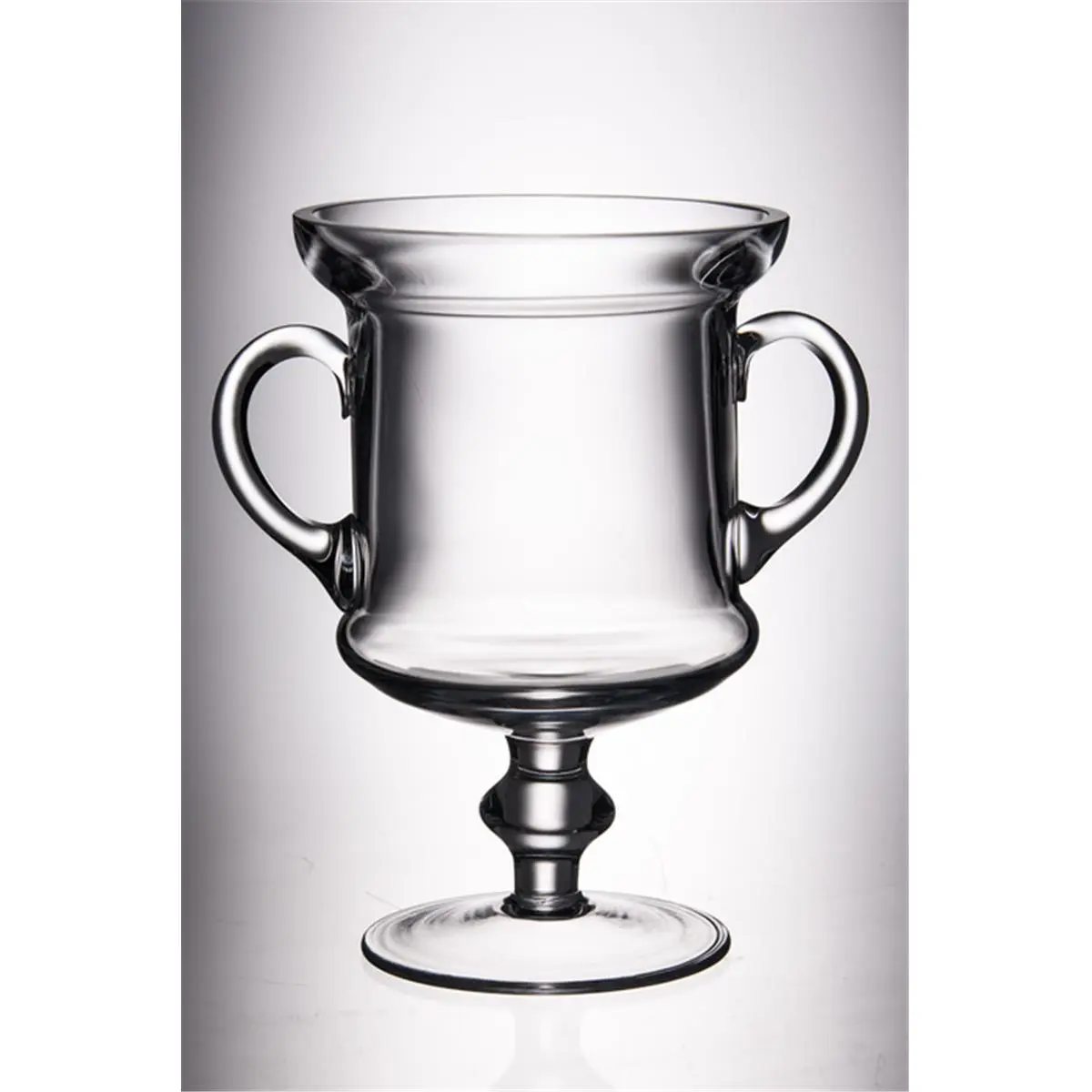 212 MAIN Classic Glass Drinking Cup - Reusable, Washable Trophy Mug with Handle for Everyday Kitchenware Drinkware Use, 10in