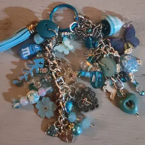 Chunky Blue Keychain